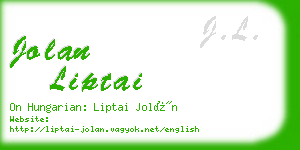 jolan liptai business card